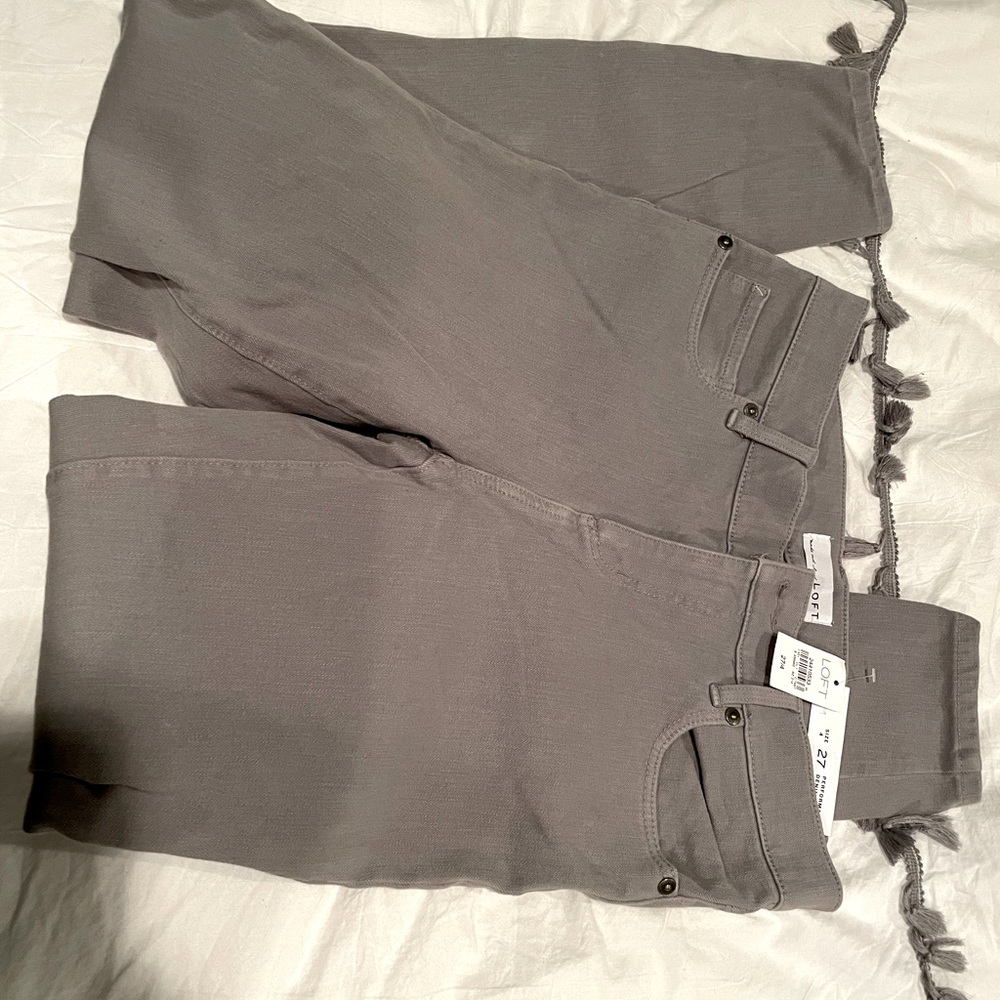 Loft gray stretch performance jeans